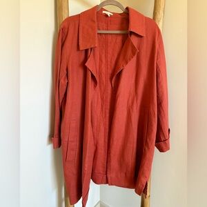 Eileen Fisher Blazer/Jacket in Rust / M